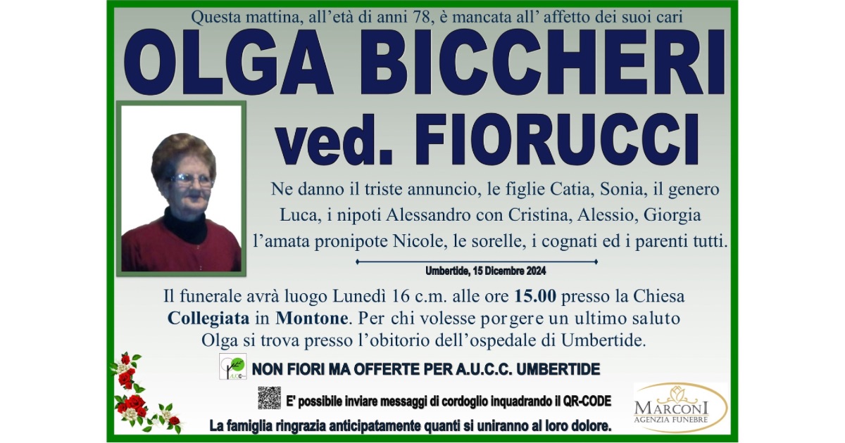 Olga Biccheri ved. Fiorucci